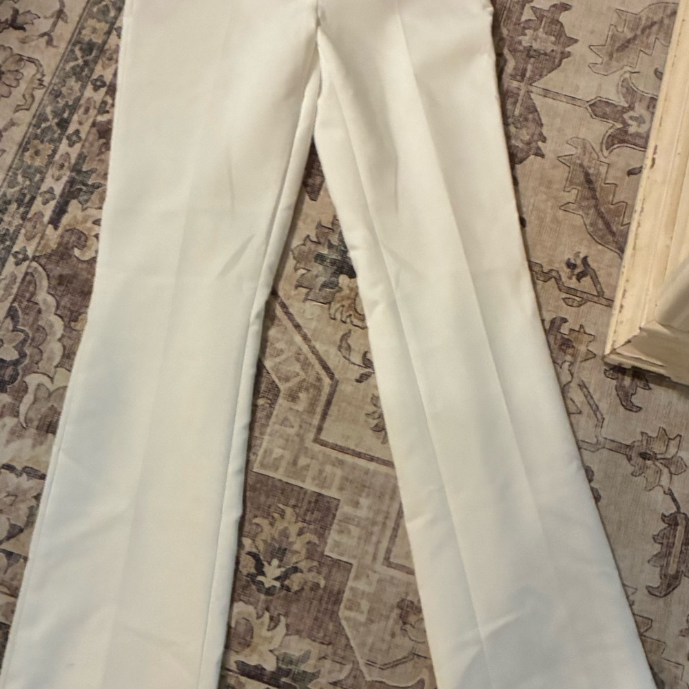 Zara Cream Straight Leg Women's Pants